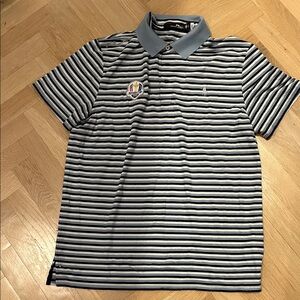 Ralph Lauren Navy and White Striped Polo